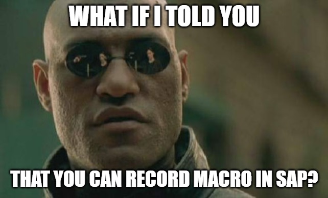 Record macro in SAP using SAP Script Recording Morfeus