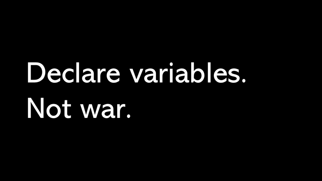 How to declare variables in VBA declare variables not war